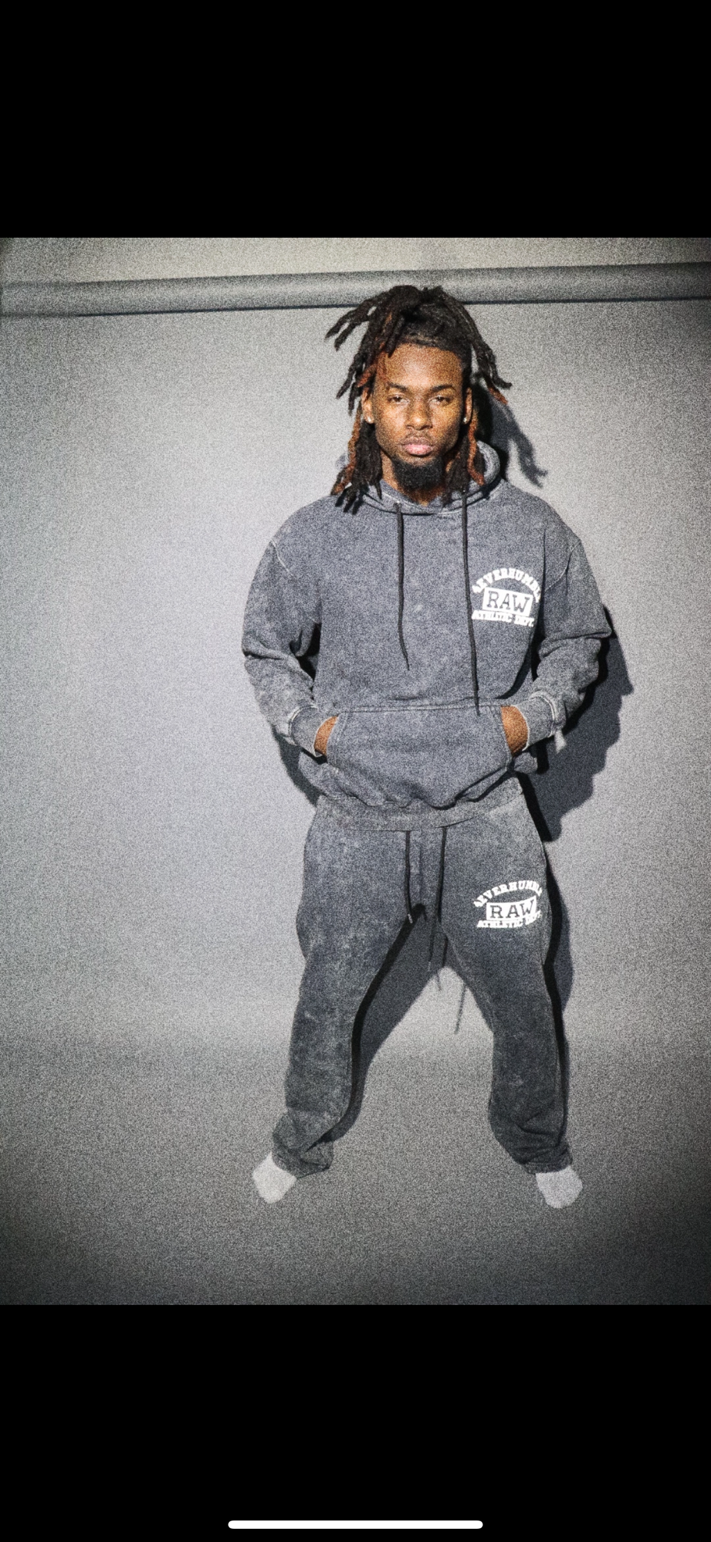 Acid wash sweatsuit